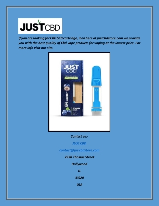 Buy exclusive cbd 510 cartridge &  products|justcbdstore.com