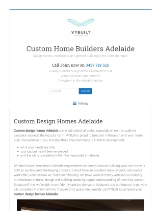 Custom House Builders Adelaide