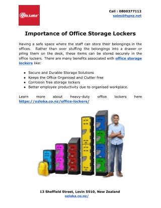 Importance of Office Storage Lockers