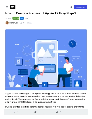 How to Create a Successful App in 12 Easy Steps?