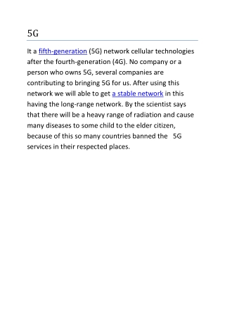 what is 5G