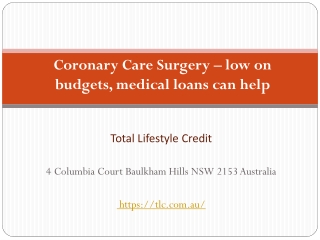 Coronary Care Surgery – Low on budgets, Medical loans can help