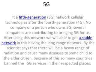 what is 5G