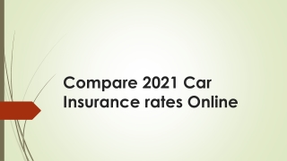 Car Insurance Rates 2021