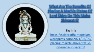 placing marble shiva statue on maha shivaratri