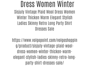 Dress Women Winter