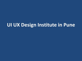 UI UX Design Institute in Pune