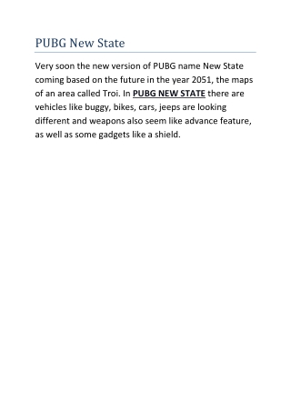 PUBG New State