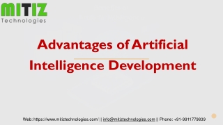 Advantages of Artificial Intelligence Development
