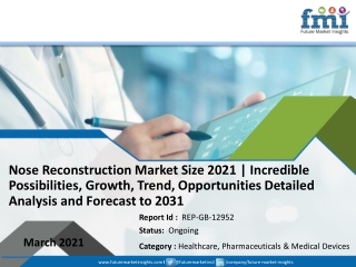 Nose Reconstruction Market Size, Share, Growth, Trends, Key Vendors, Regions Demand and Forecast Analysis till 2031