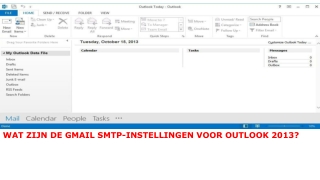 WAT ZIJN DE GMAIL SMTP-INSTELLINGEN VOOR OUTLOOK 2013?