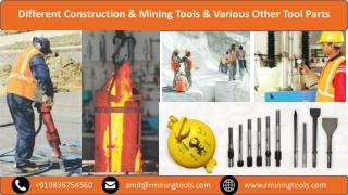 Different Construction & Mining Tools & Various Other Tool Parts