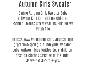 Autumn Girls Sweater