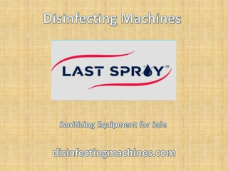 Sanitizing Equipment for Sale