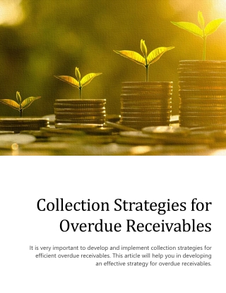 Collection Strategies for Overdue Receivables