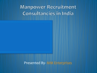 Manpower Recruitment Consultancies in India