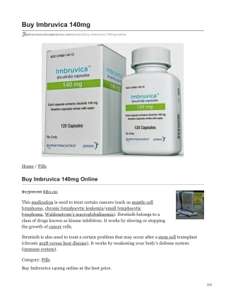 Buy Imbruvica 140mg