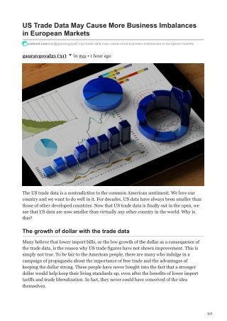 US Trade Data May Cause More Business Imbalances in European Markets