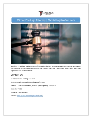 Michael Stallings Attorney | Thestallingslawfirm.com