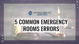 5 Common Emergency Rooms Errors