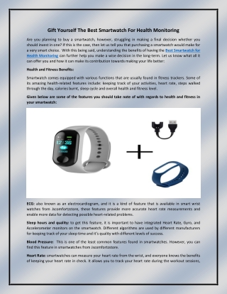 Gift Yourself The Best Smartwatch For Health Monitoring