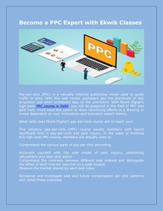 Become a PPC Expert With Ekwik Classes