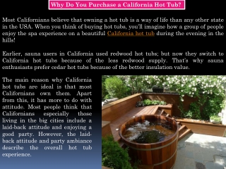 Purchase a California Hot Tub - Northern Lights Cedar Tubs