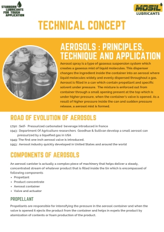 What are aerosols- Aerosol Principle