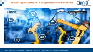 The era of Hyperautomation - making smarter automation choices