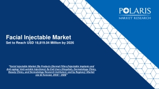 Facial Injectable Market [By Products (Dermal Fillers/Injectable Implants and Anti-aging/ Anti-wrinkle Injections); By E