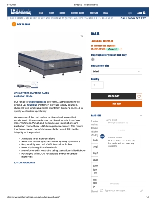 Get the Best mattress bases online from Truebluemattress