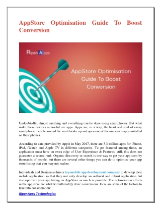 AppStore Optimization Guide To Boost Conversion