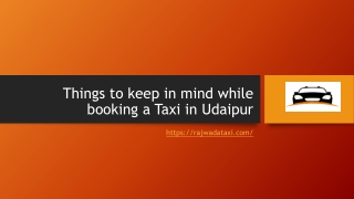 Things to keep in mind while booking a Taxi in Udaipur