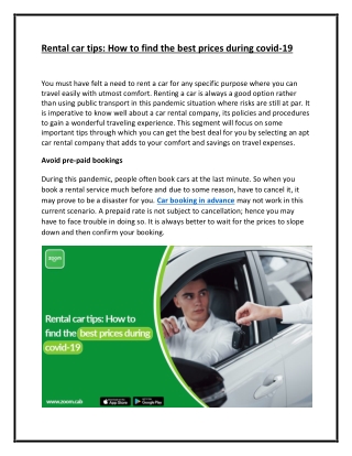 Rental car tips: How to find the best prices during Covid-19