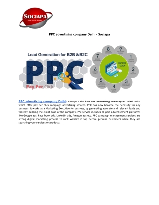 PPC advertising company Delhi - Sociapa