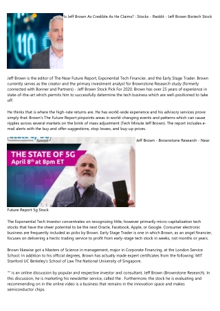 Jeff Brown Second Wave: Near Future Report (Tech Melt 2020) - Jeff Brown Firm