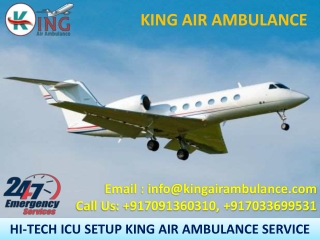 King Advanced Air Ambulance in Patna and Varanasi with Medical Support
