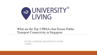 What are the Top 3 PBSAs that Ensure Public Transport Connectivity in Singapore
