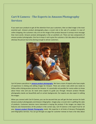 Cart N Camera - The Experts in Amazon Photography Services