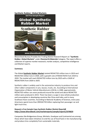 Global Synthetic Rubber Market Research Report Forecast 2025