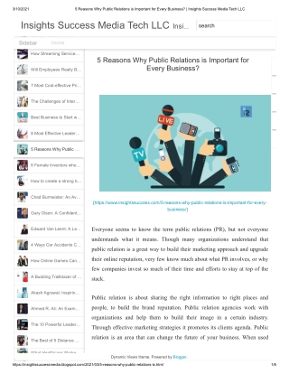 5 Reasons Why Public Relations is Important for Every Business