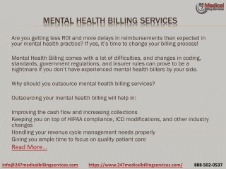 Mental Health Billing Services