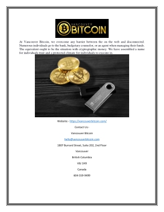 Canadian Bitcoin Exchange | Vancouverbitcoin.com