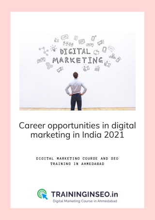 Career opportunities in digital marketing in India 2021