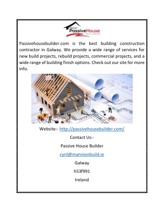 Builders Galway | Passivehousebuilder.com