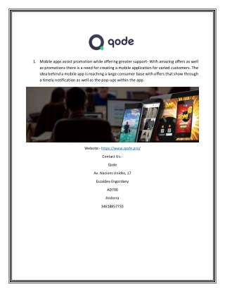 Empresa desarrolladora de aplicaciones Barcelona | Desarrollo de aplicaciones móviles | Qode