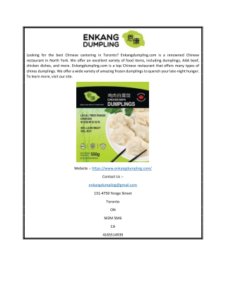 Best Restaurant in North York | Enkangdumpling.com