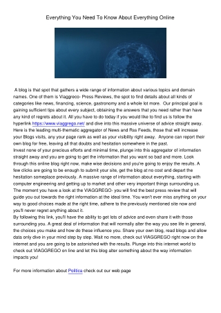 EverythingYouNeedToKnowAboutEverythingOnline