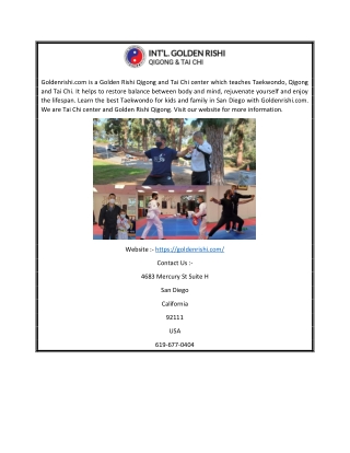 Golden Rishi Qigong and Tai Chi | San Diego