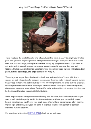 VerybestTravelBagsForEverySingleFormOfTourist